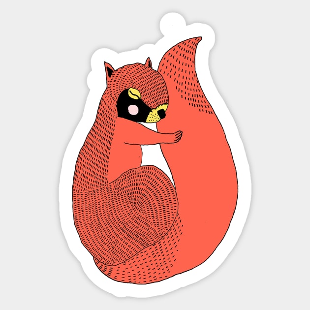 Sleeping Squirrel Sticker by saif